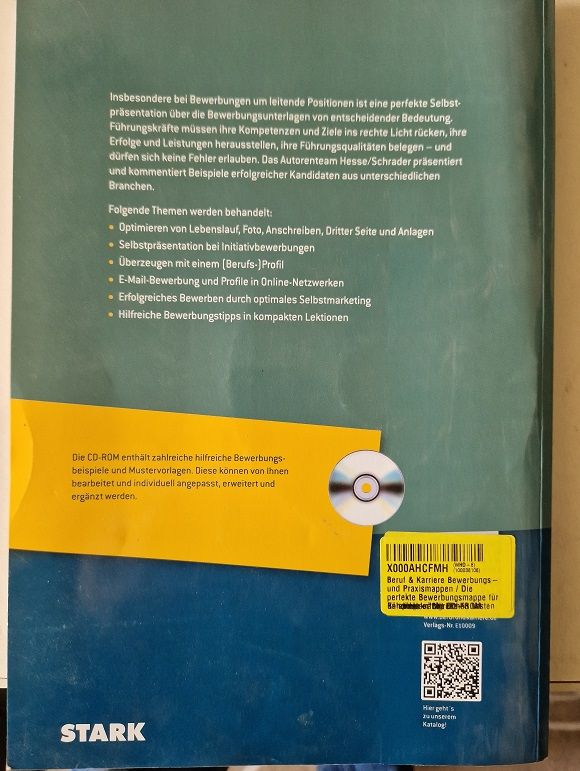 Buch: perfekte Bewerbungsmappe für Führungskräfte