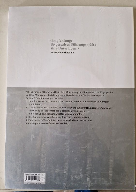 Buch: perfekte Bewerbunsgunterlagen, noch eingeschweißt